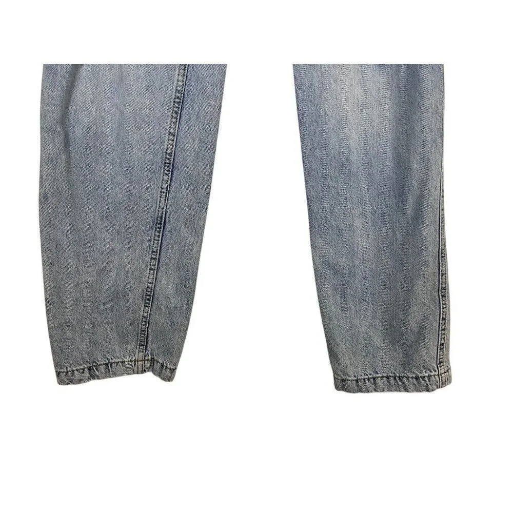 Aeropostale Low Rise Cargo Jean XS Light Wash Y2K Baggy Grunge Skater Festival